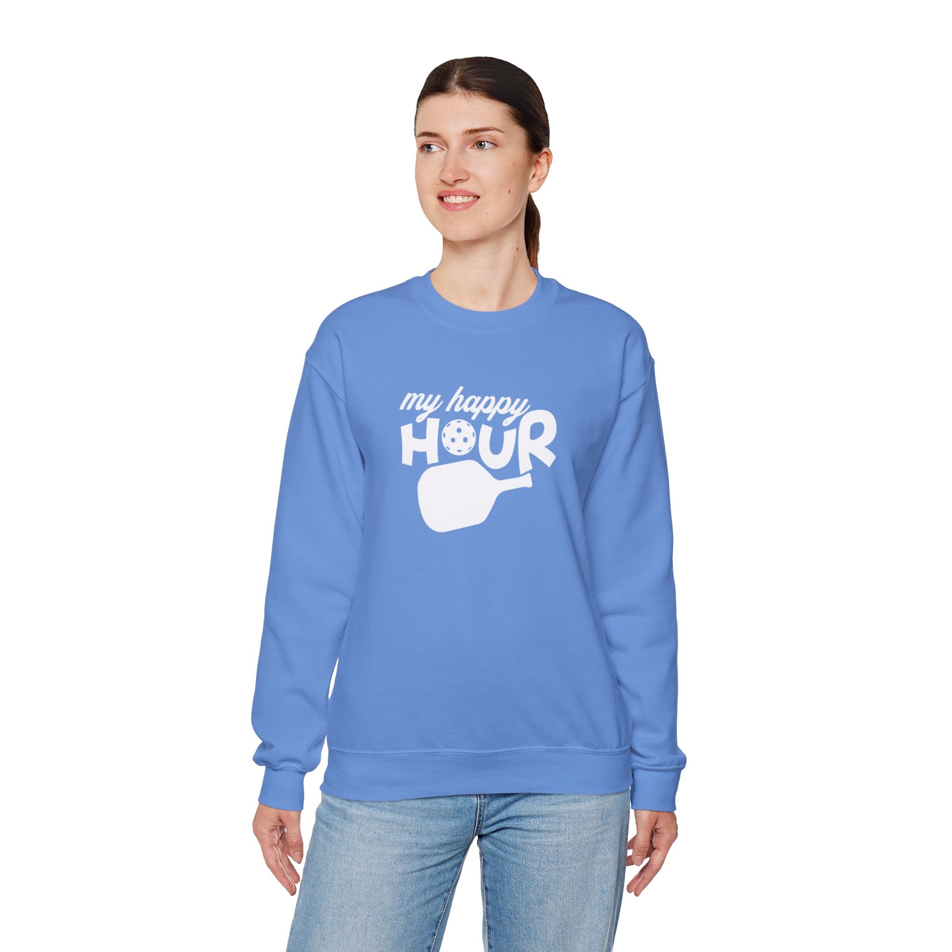 Women's Lightweight Pickleball Sweatshirt - My Happy Hour