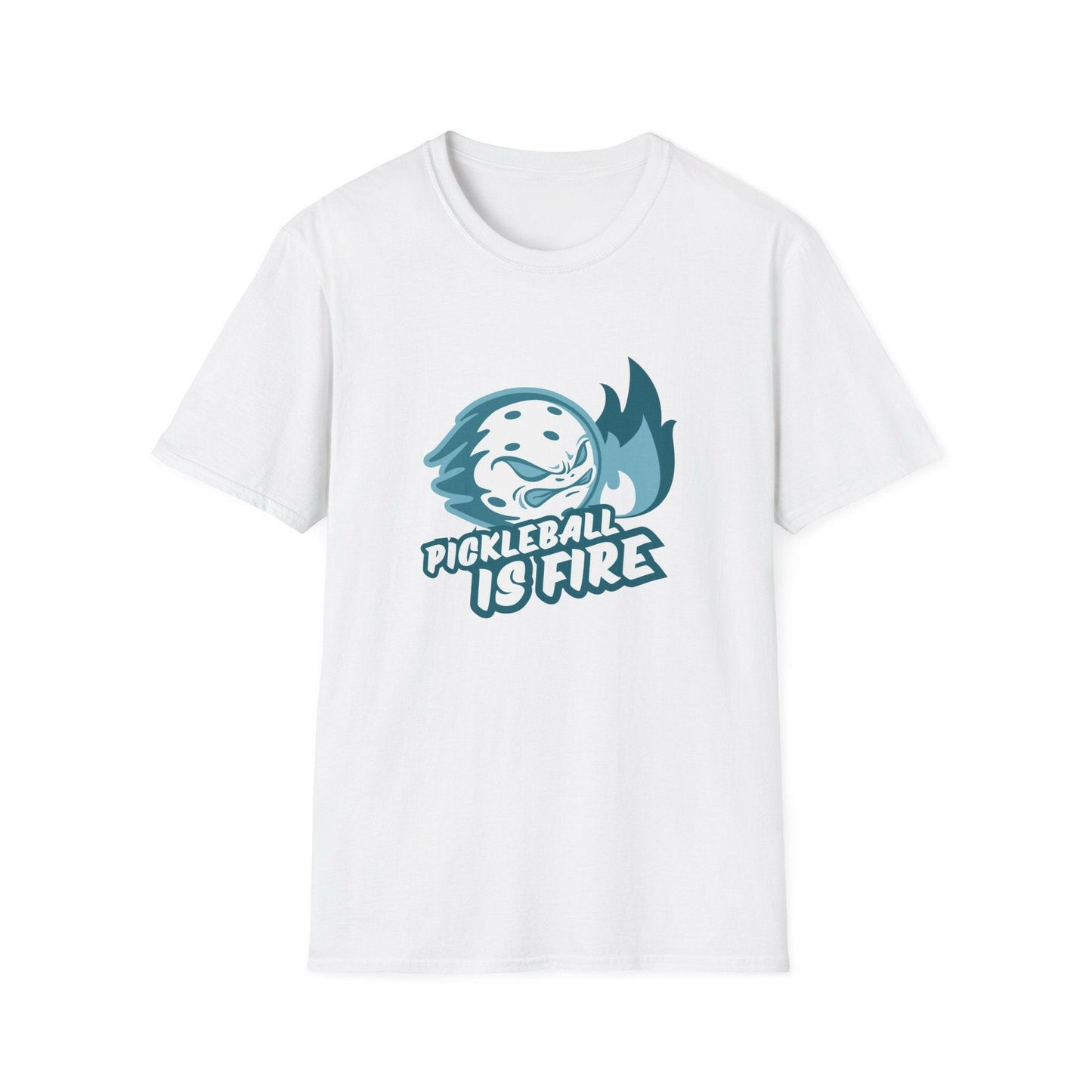 Men's Funny Pickleball T-Shirt - Pickleball Is Fire White