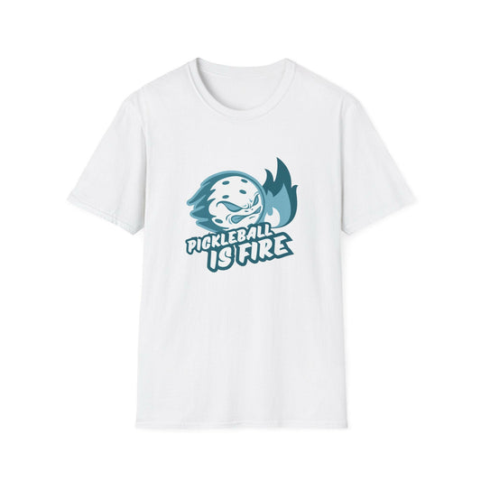 Men's Funny Pickleball T-Shirt - Pickleball Is Fire White