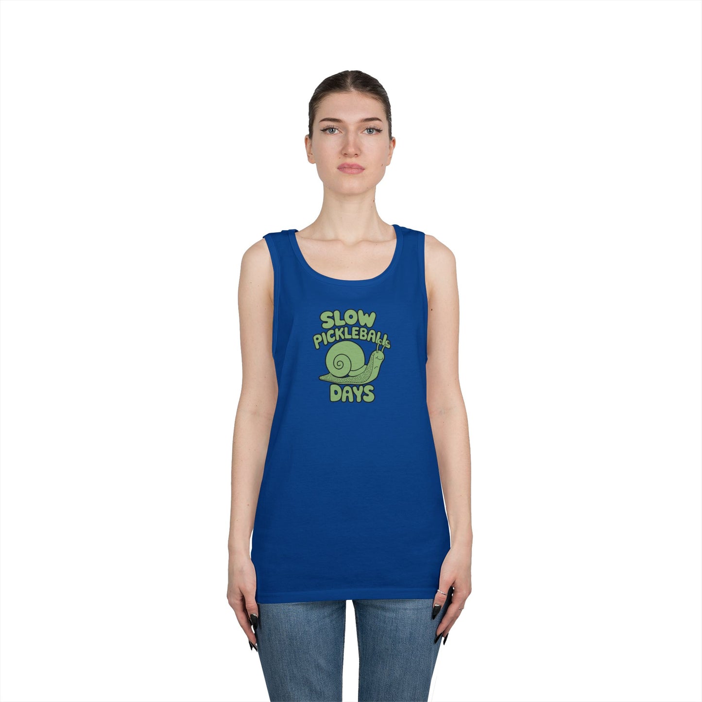 Women's Cute Pickleball Tank Top - Slow Pickleball Days