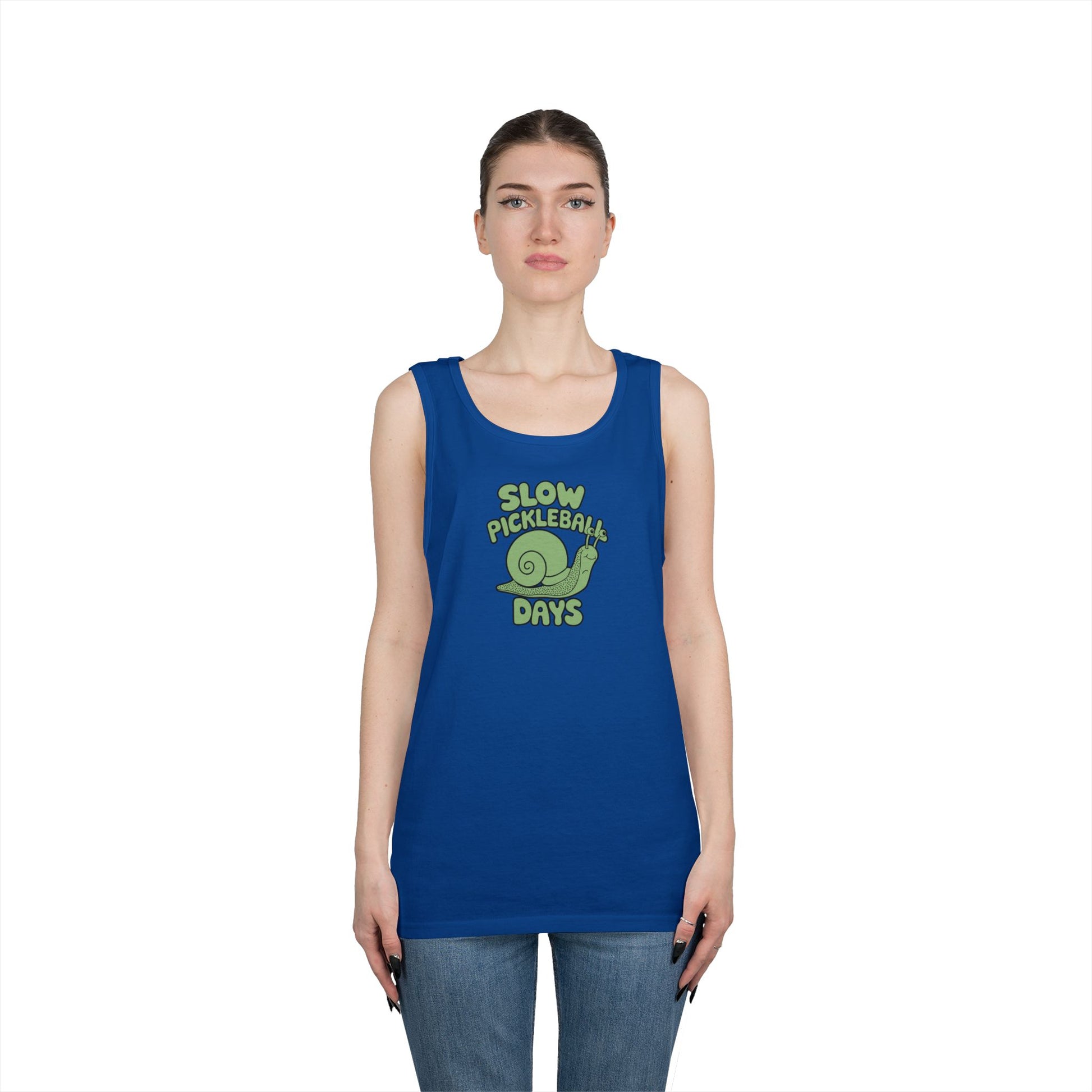 Women's Cute Pickleball Tank Top - Slow Pickleball Days