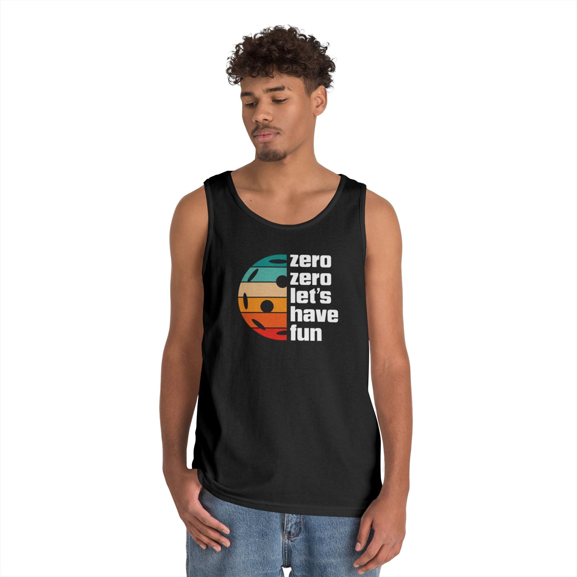 Men's Vibrant Pickleball Tank Top - Zero Zero Let's Have Fun