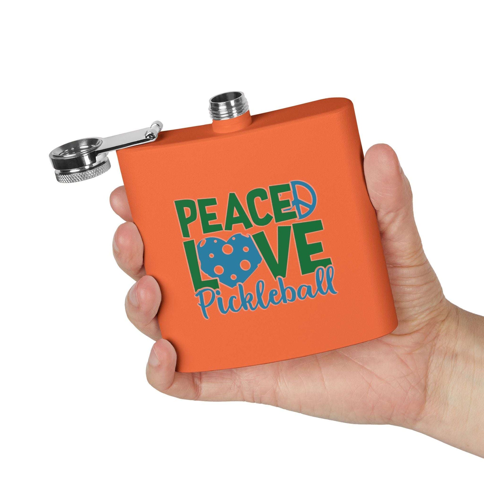 Pickleball Unique Flask - Peace, Love, Pickleball