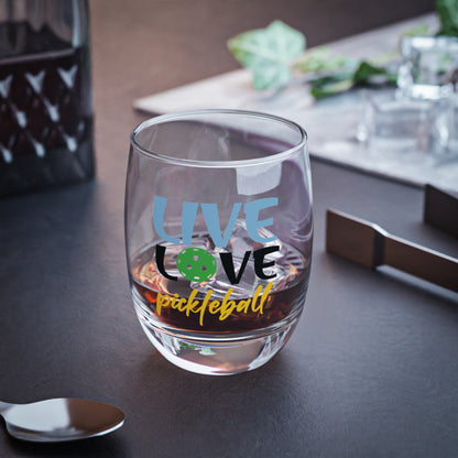 Pickleball Durable Whiskey Glass - Live Love Pickleball