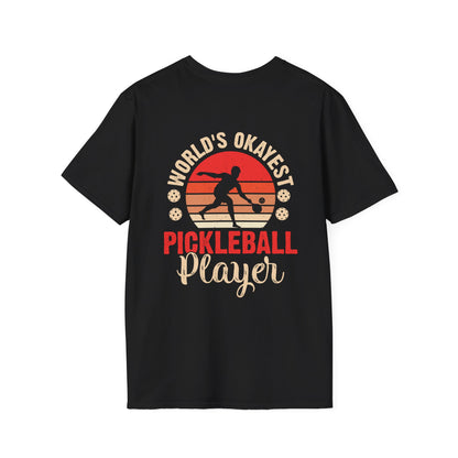 Men's Pickleball T-shirt - World's Okayest Pickleball Player Retro