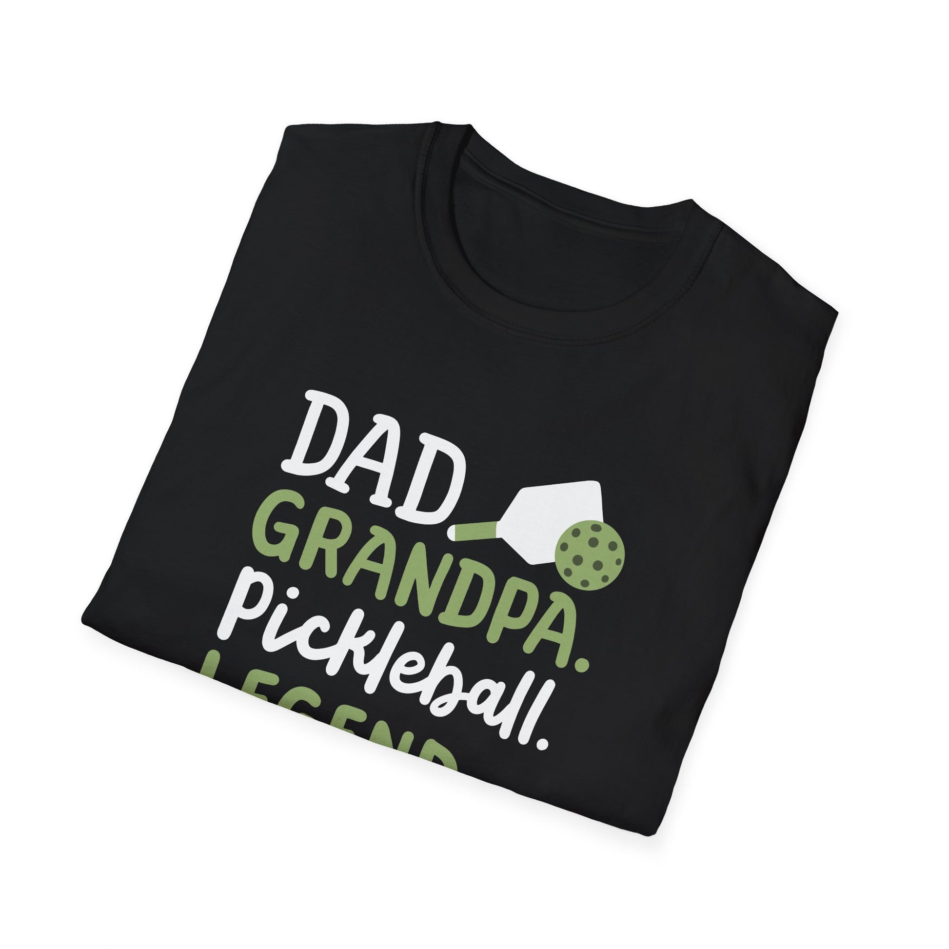 Men's Durable Pickleball T-shirt - Dad Grandpa Pickleball Legend