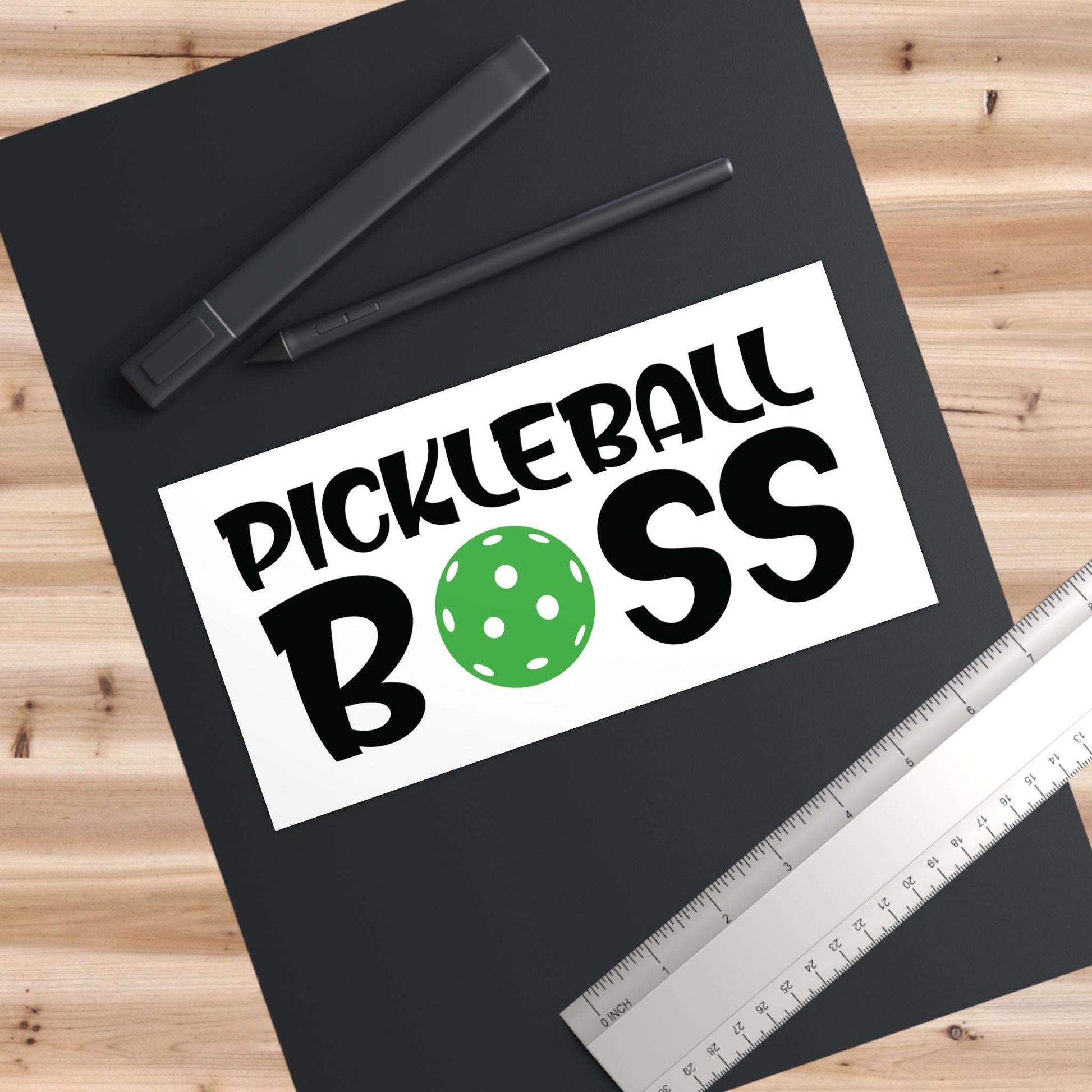 Pickleball Quirky Bumper Sticker - Pickleball Boss