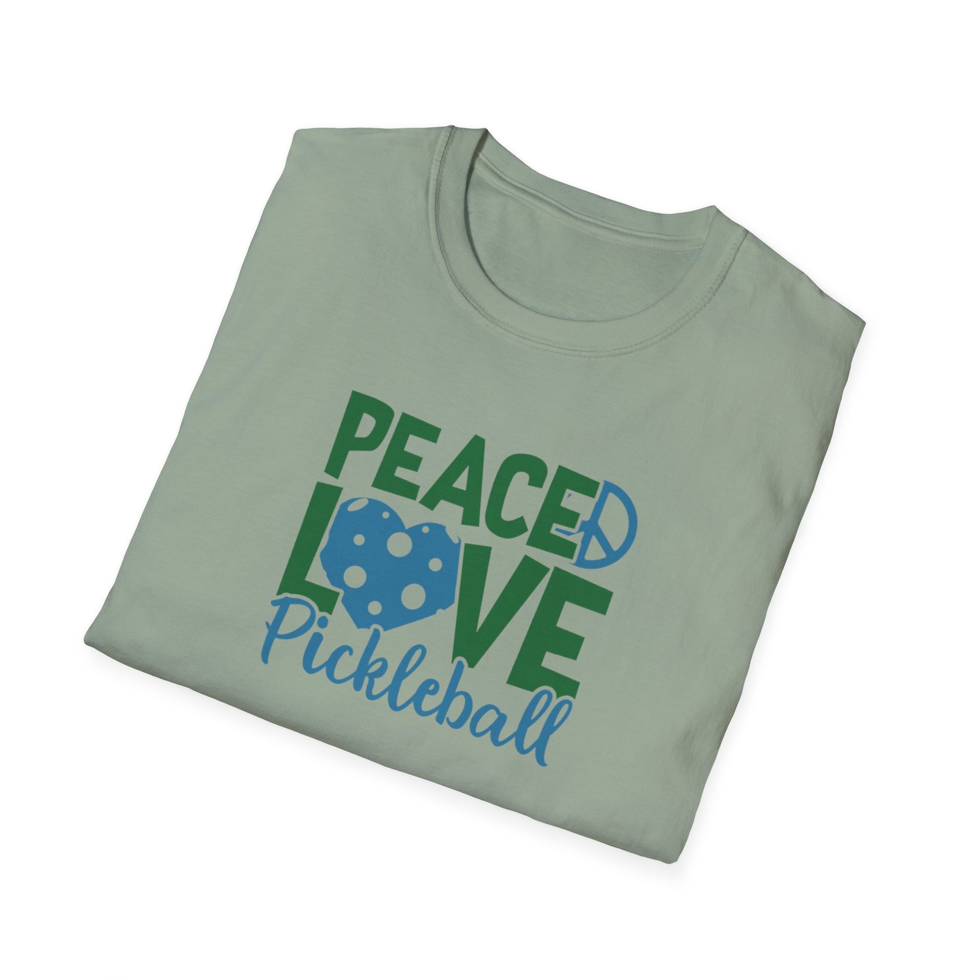 Women's Durable Pickleball T-shirt - Peace, Love, Pickleball