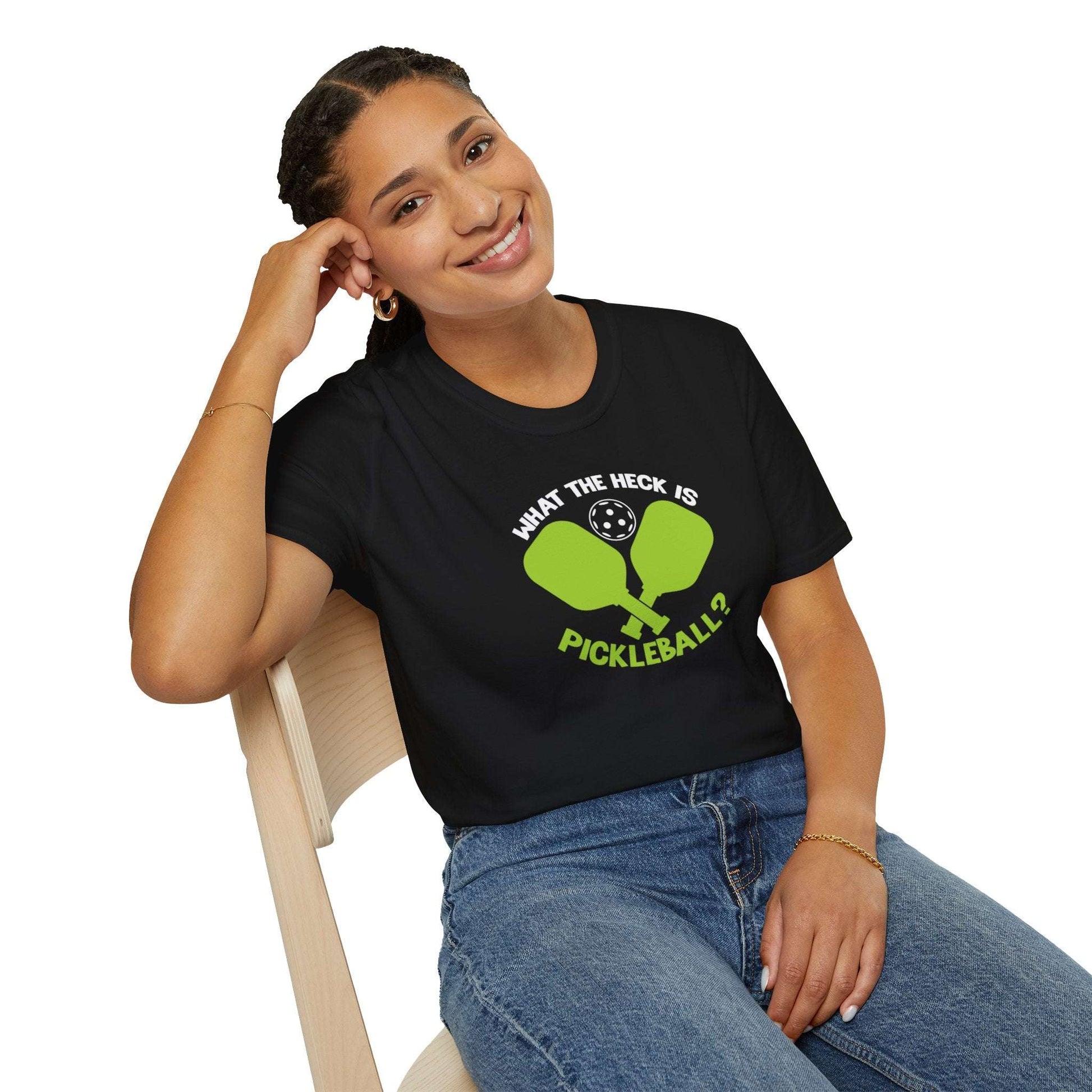Women's Funny Pickleball T-shirt - What the Heck Is Pickleball?