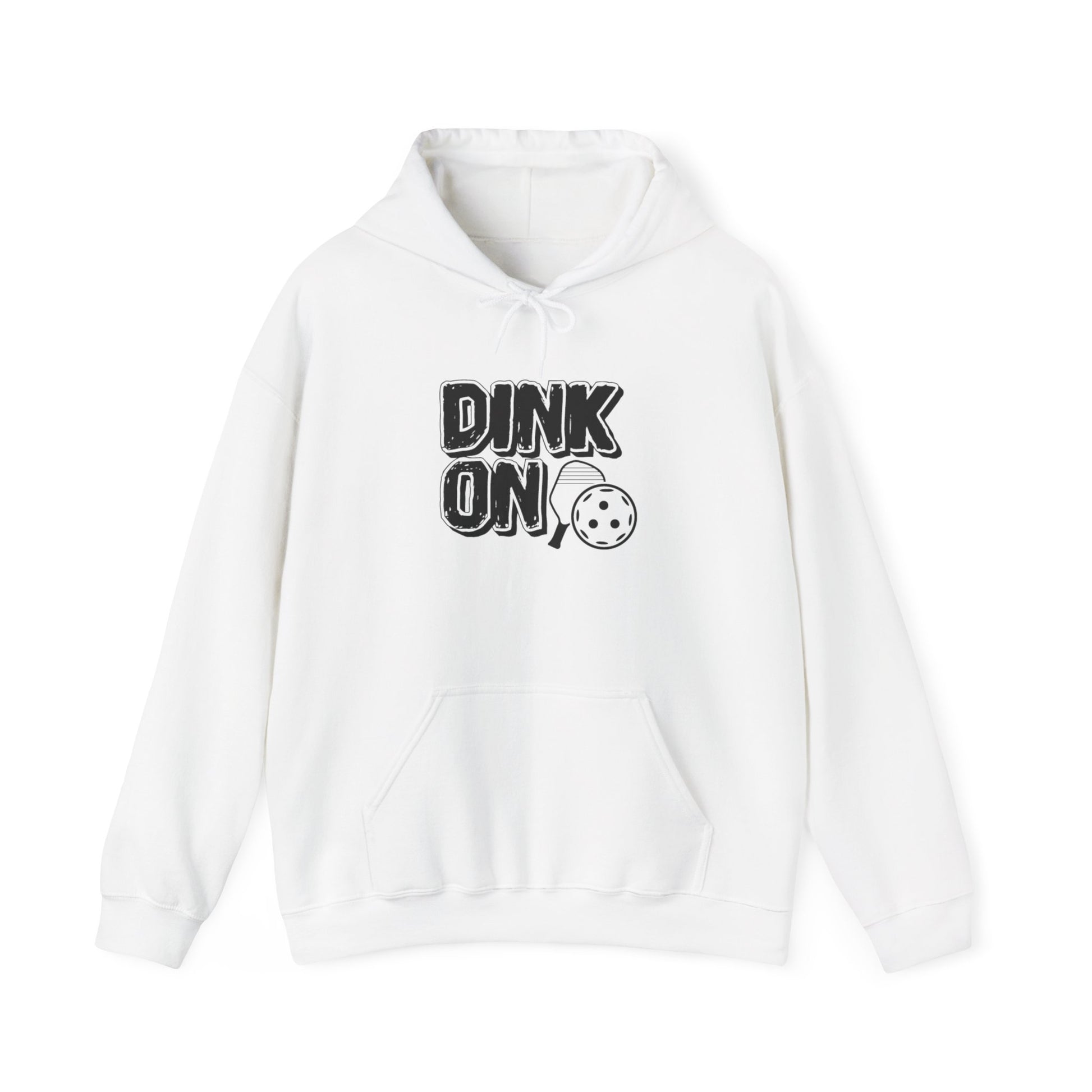 Men's Trendy Pickleball Hoodie - Dink On White