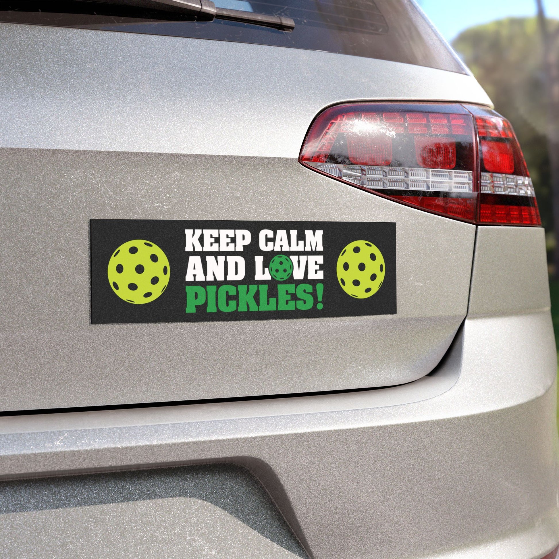Pickleball Eye-Catching Car Magnet - Keep Calm and Love Pickles