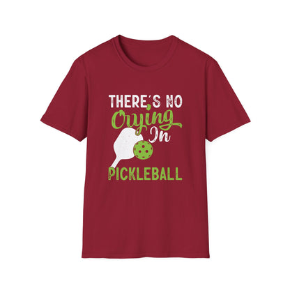 Women's Playful Pickleball T-shirt - There's No Crying in Pickleball Red
