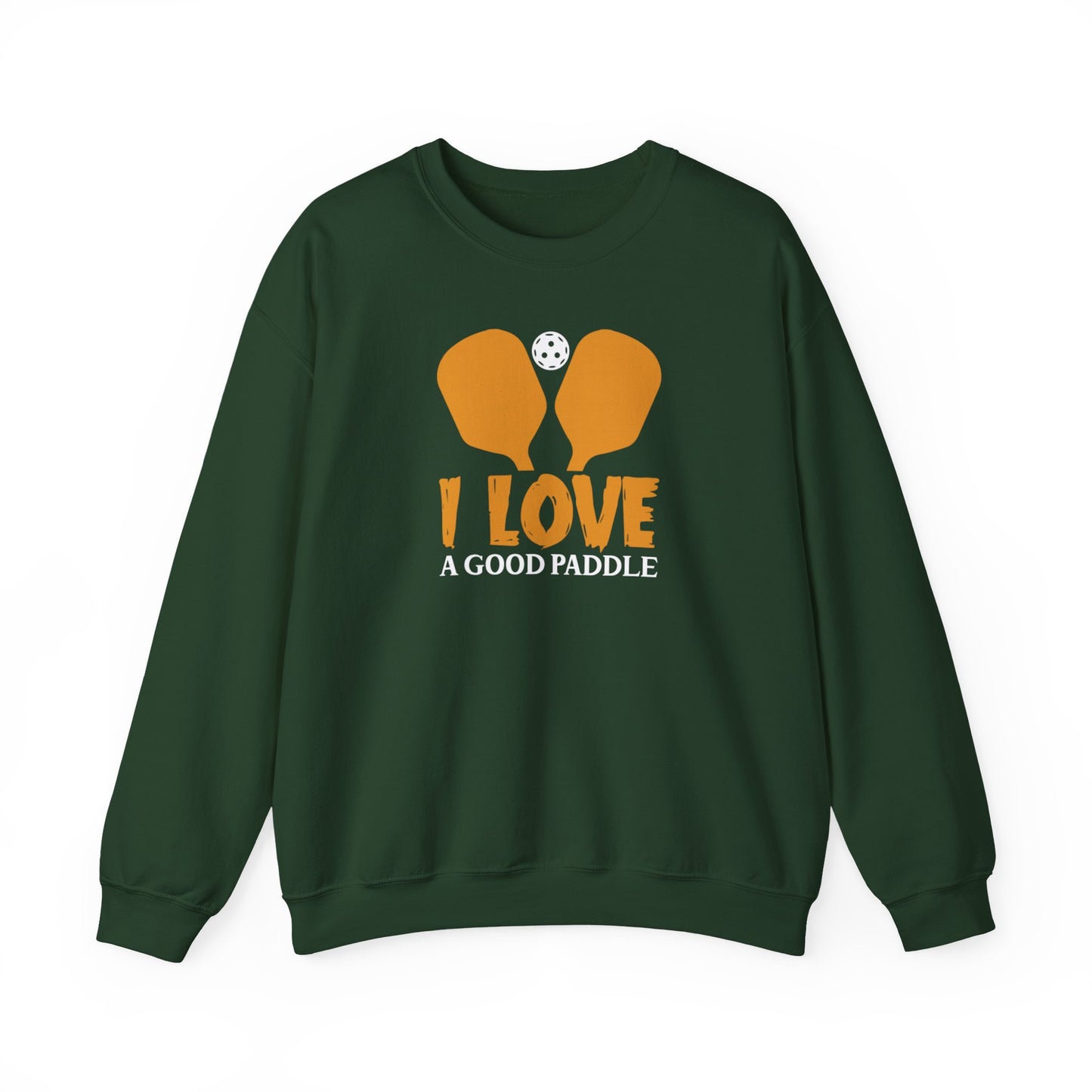 Women's Soft Pickleball Sweatshirt - I Love a Good Paddle Green