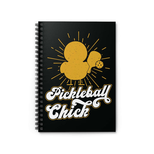 Pickleball Unique Notebook - Pickleball Chick Black