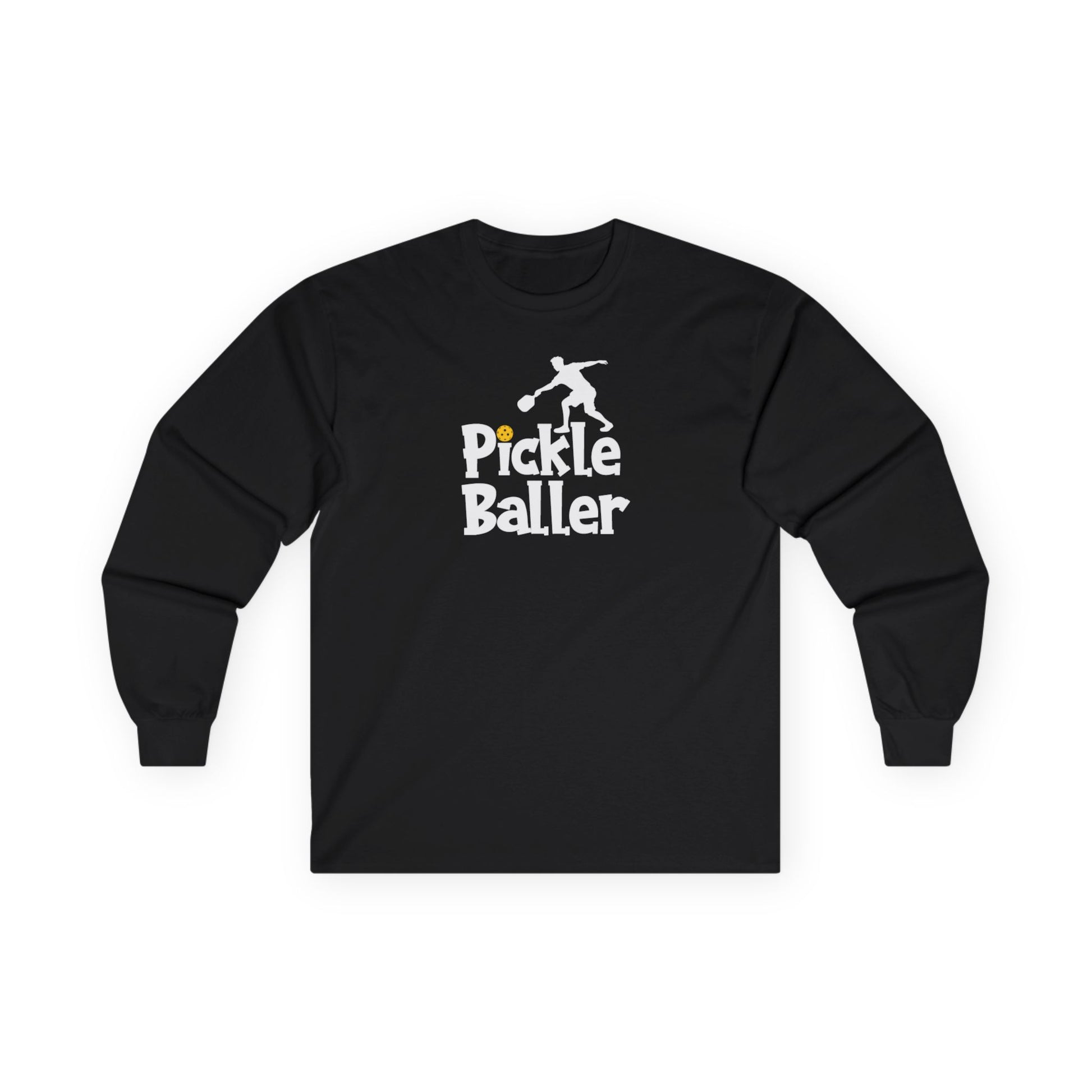 Men's Lightweight Pickleball Long Sleeves top - Pickle Baller Black