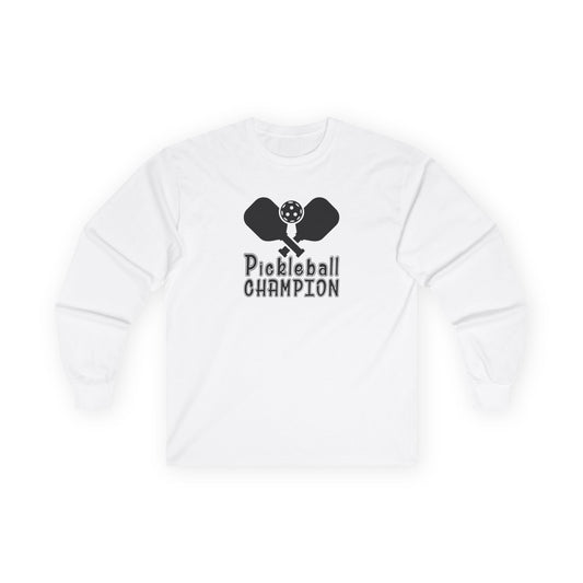 Men's Cool Pickleball Long Sleeves top - Pickleball Champion White