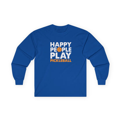 Women's Pickleball Long Sleeves top - Happy People Play Pickleball Royal