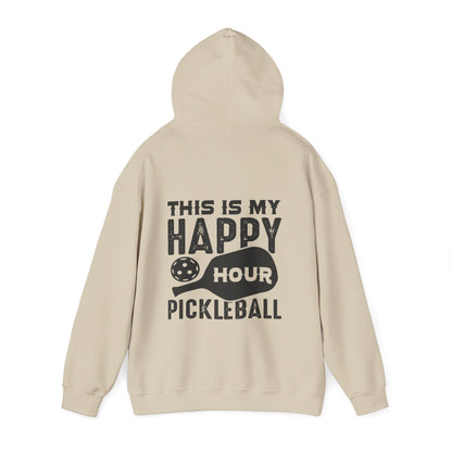 Men's Soft Pickleball Hoodie - This Is My Happy Hour Pickleball