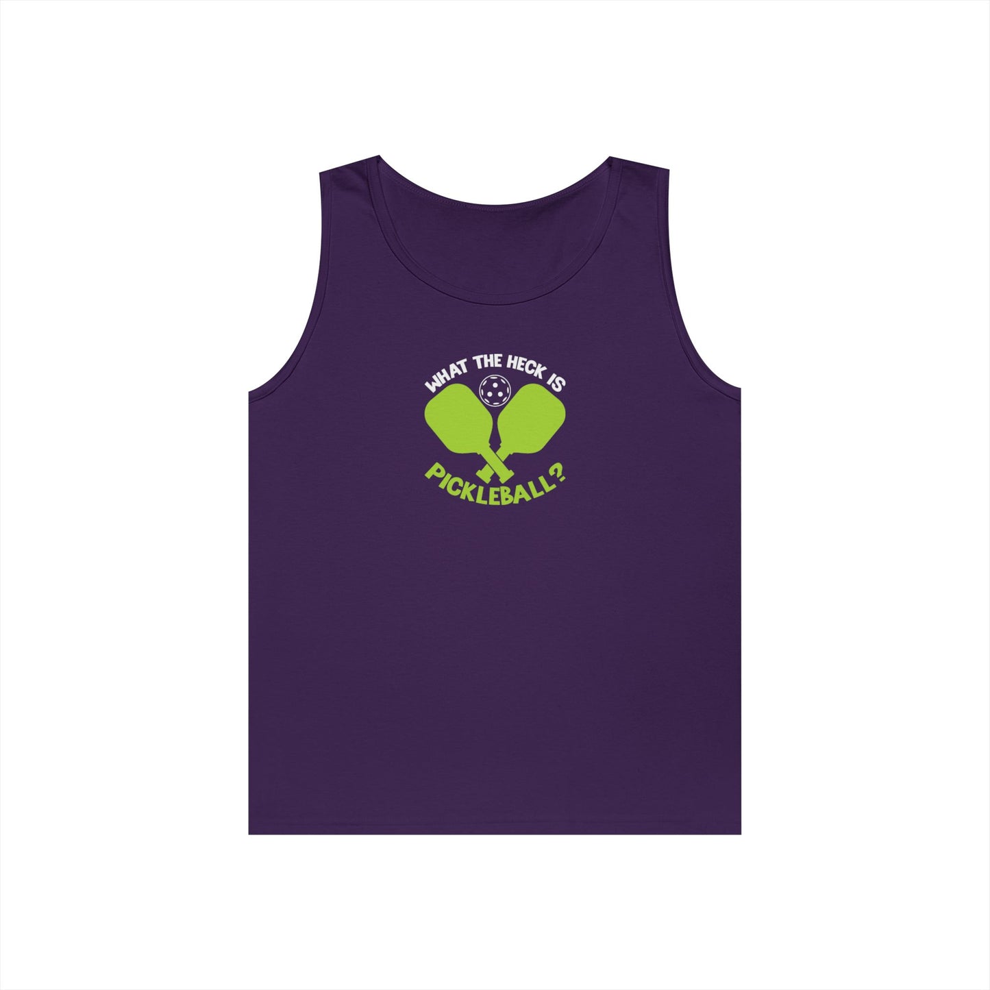 Women's Funny Pickleball Tank Top - What the Heck Is Pickleball? Purple