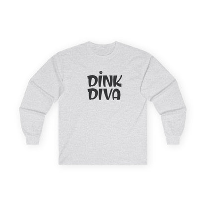 Women's Unique Pickleball Long Sleeves top - Dink Diva Grey