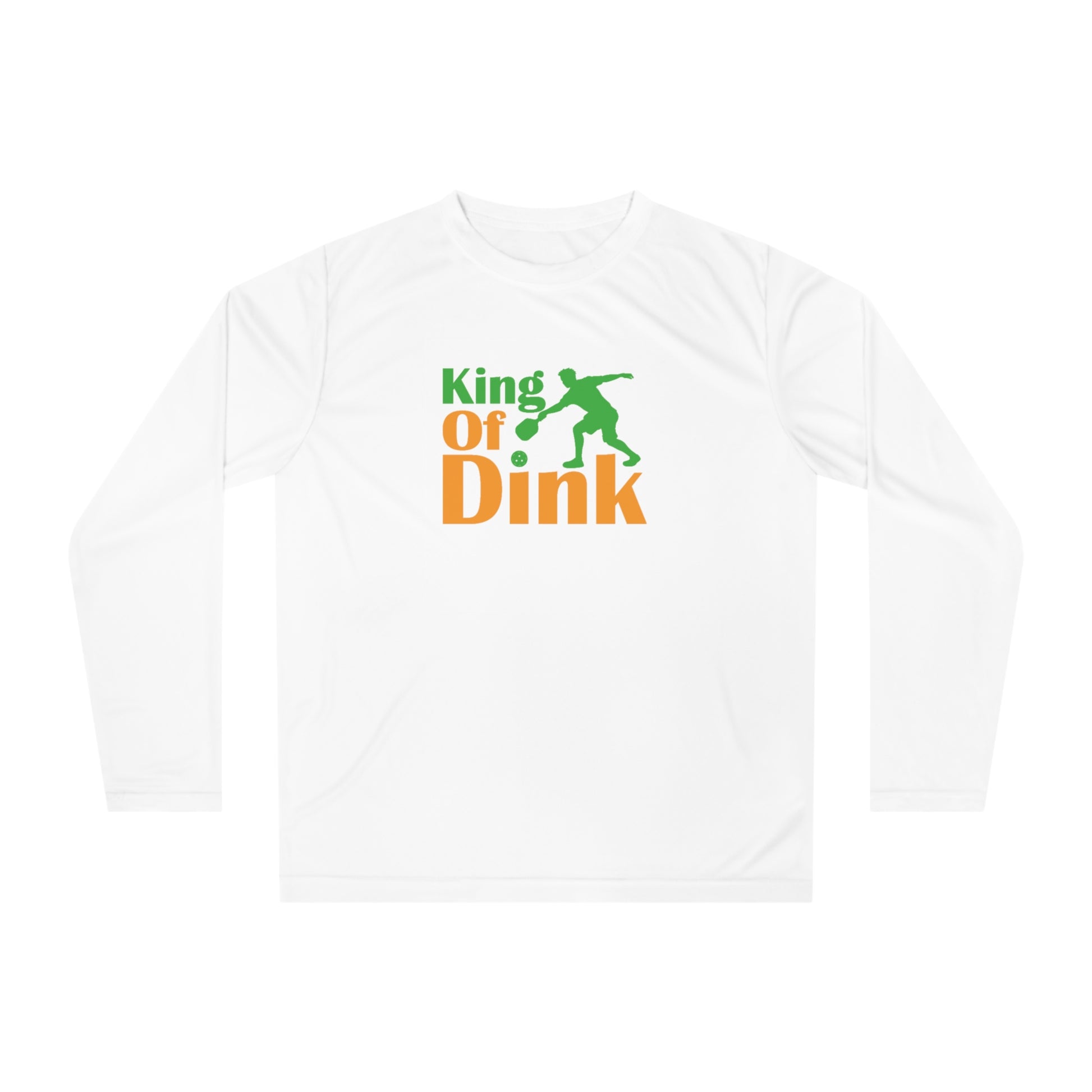 Men's Durable Pickleball Long Sleeves top - King of Dink White