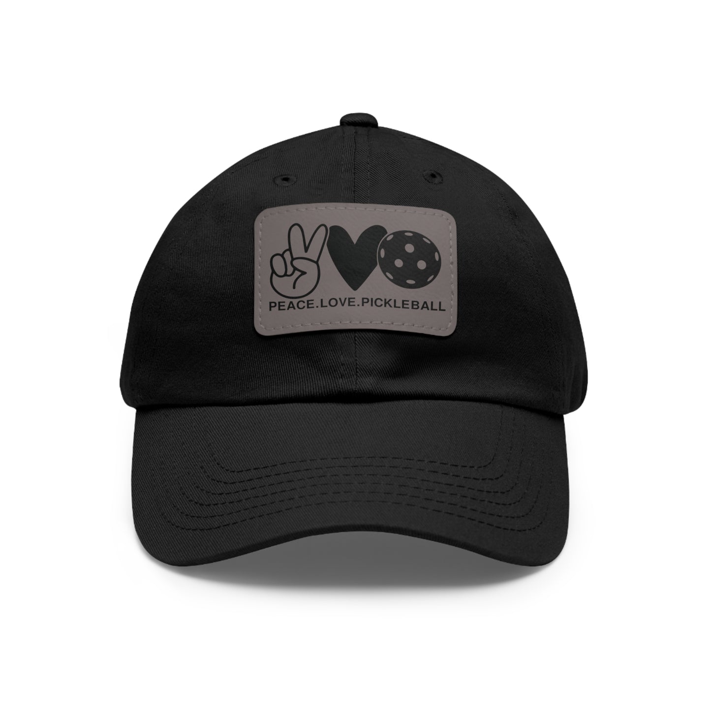 Pickleball Playful Cap - Peace Love Pickleball Black
