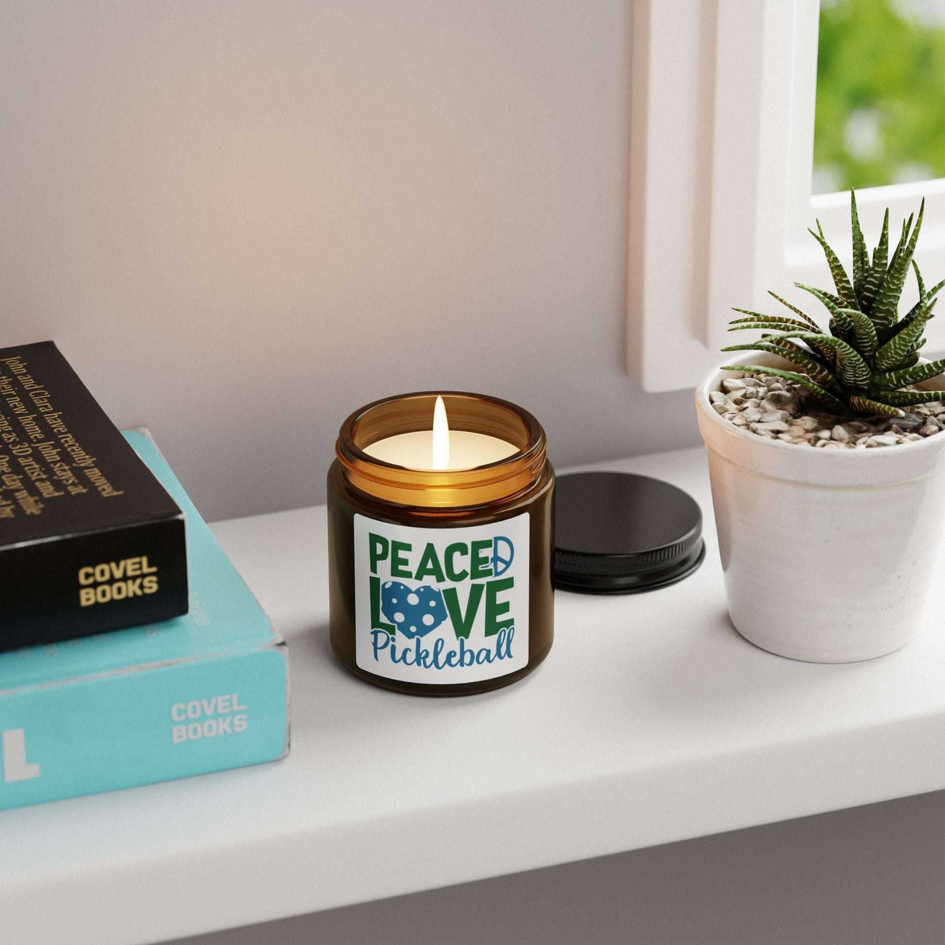 Pickleball Cheerful Candle - Peace, love, pickleball
