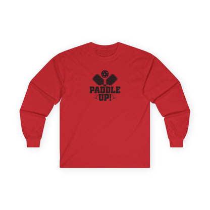 Men's Soft Pickleball Long Sleeves top - Paddle Up Red