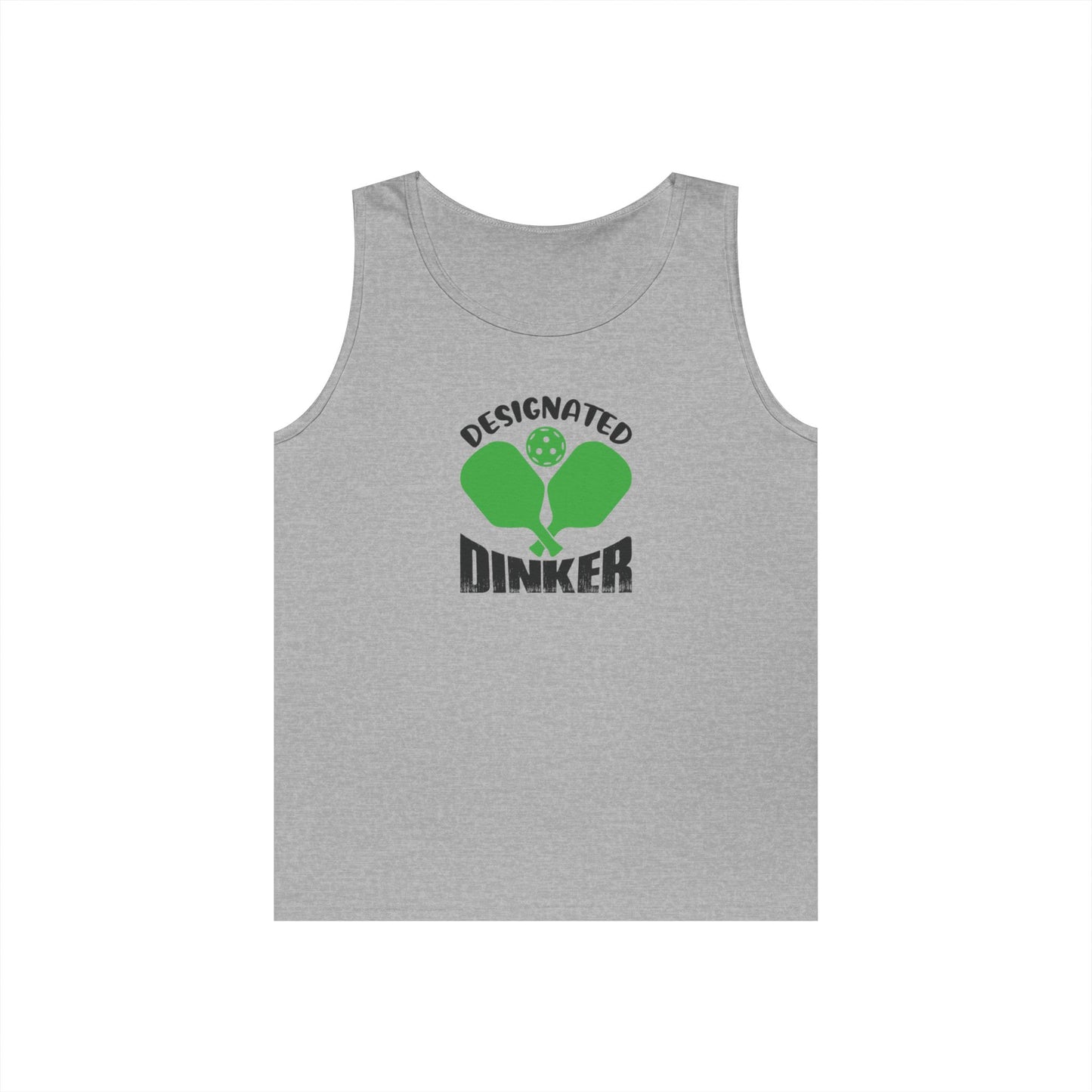 Men's Lightweight Pickleball Tank Top - Designated Dinker Gray