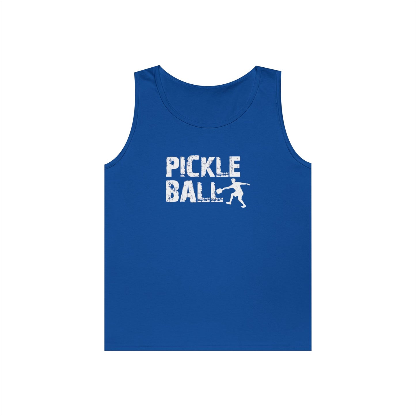 Men's Unique Pickleball Tank Top - Pickleball Grunge Royal