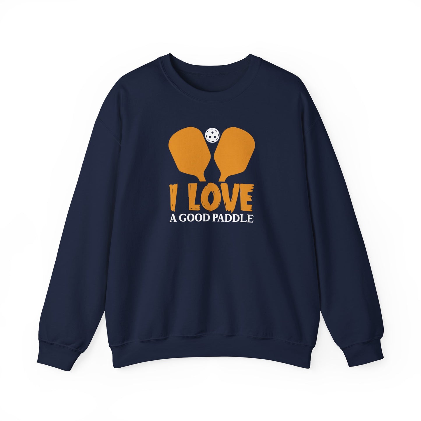 Women's Soft Pickleball Sweatshirt - I Love a Good Paddle Navy