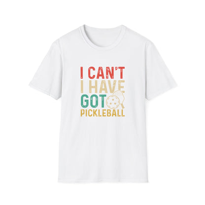 Men's Playful Pickleball T-shirt - I Can't, I Have Got Pickleball White