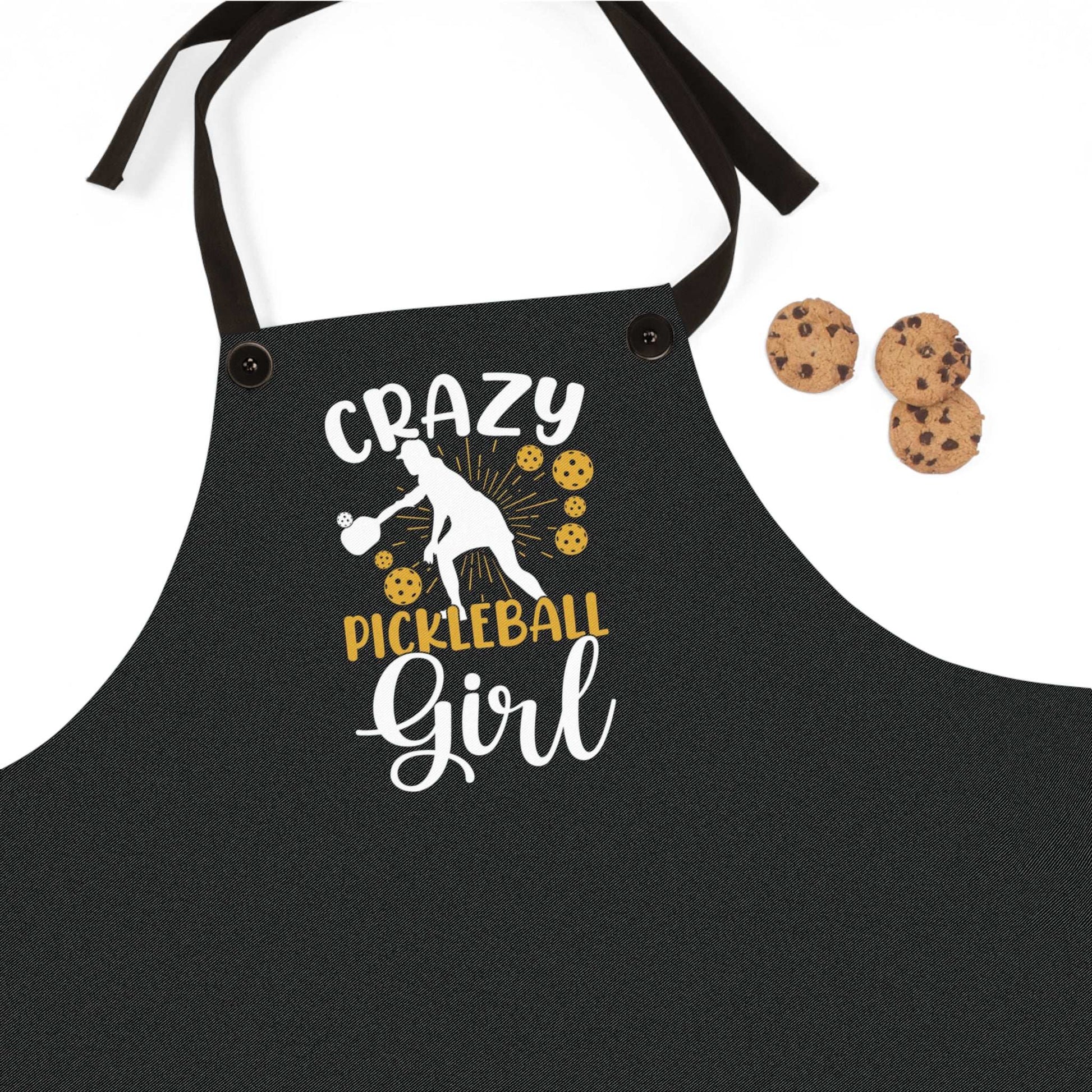 Pickleball Funny Apron - Crazy Pickleball Girl