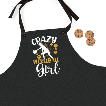 Pickleball Funny Apron - Crazy Pickleball Girl