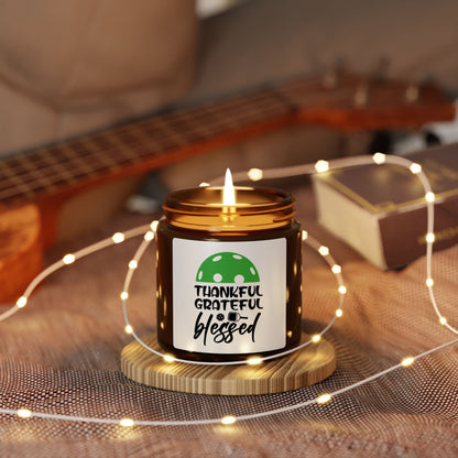 Pickleball Delightful Candle - Thankful Grateful Blessed
