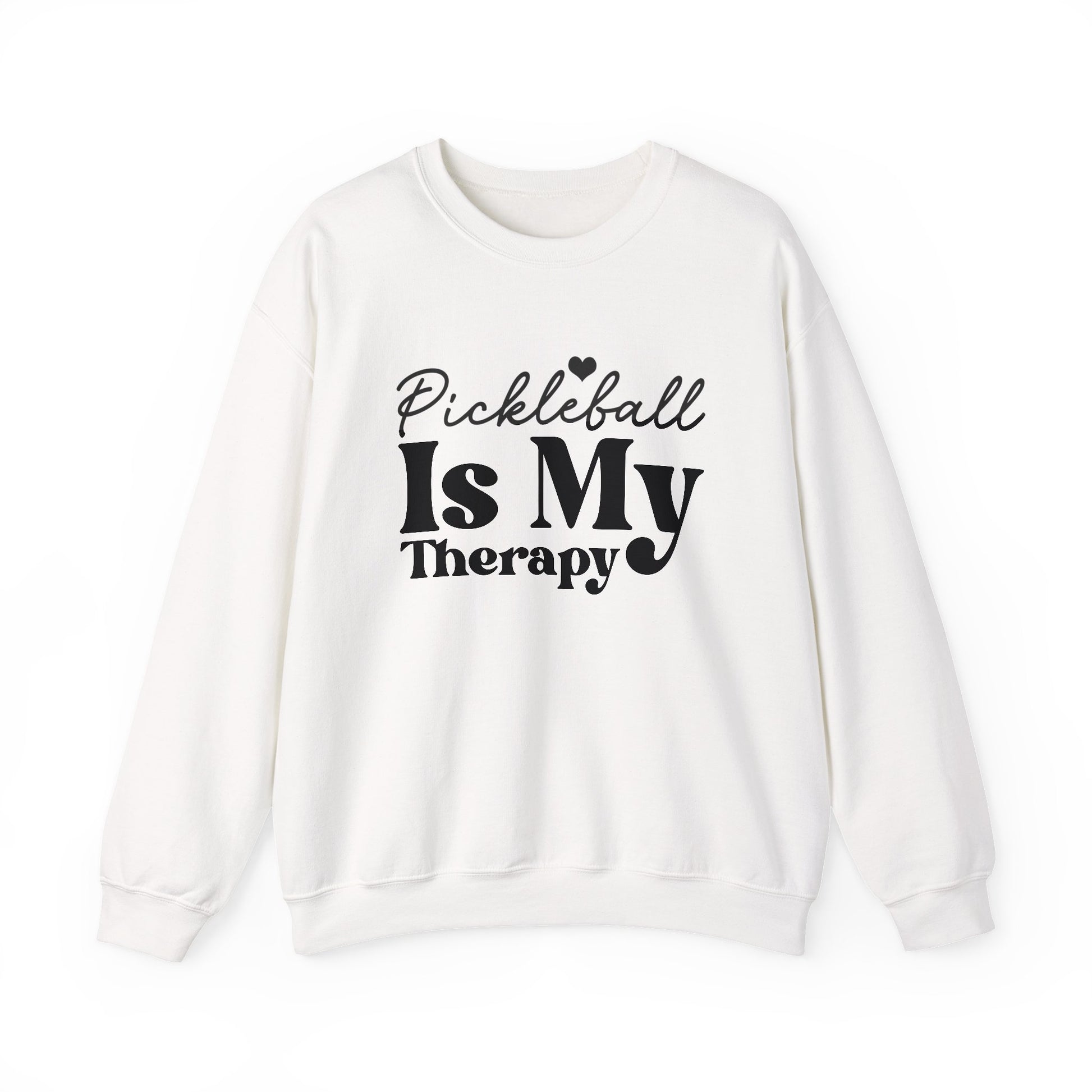Women's Comfy Pickleball Sweatshirt - Pickleball Is My Therapy White