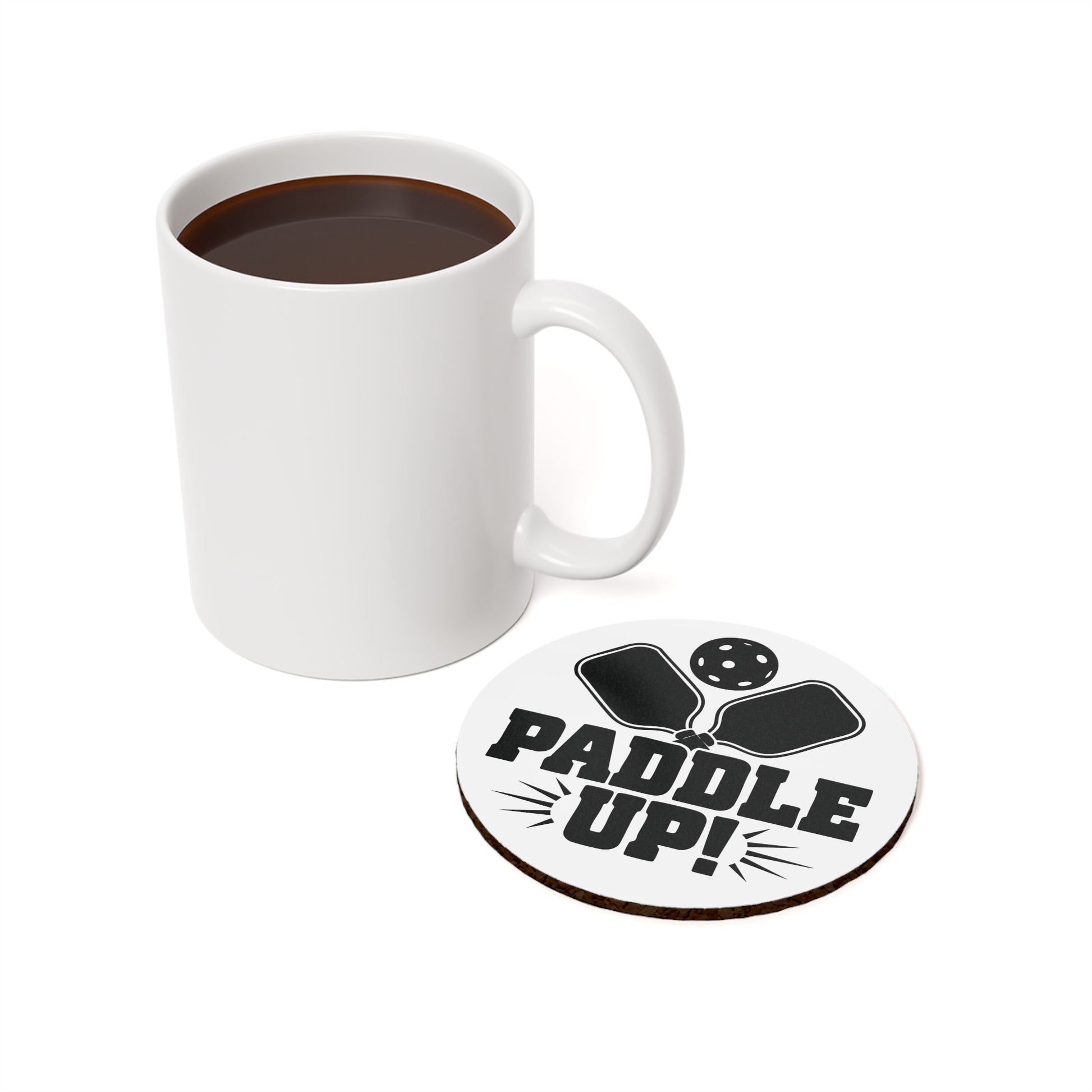 Pickleball Stylish Cork Coaster - Paddle Up