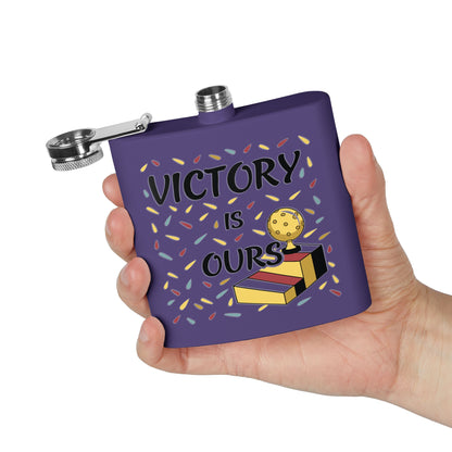 Pickleball Vibrant Flask - Victory is Ours
