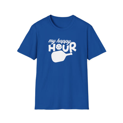 Men's Soft Pickleball T-shirt - My Happy Hour Royal