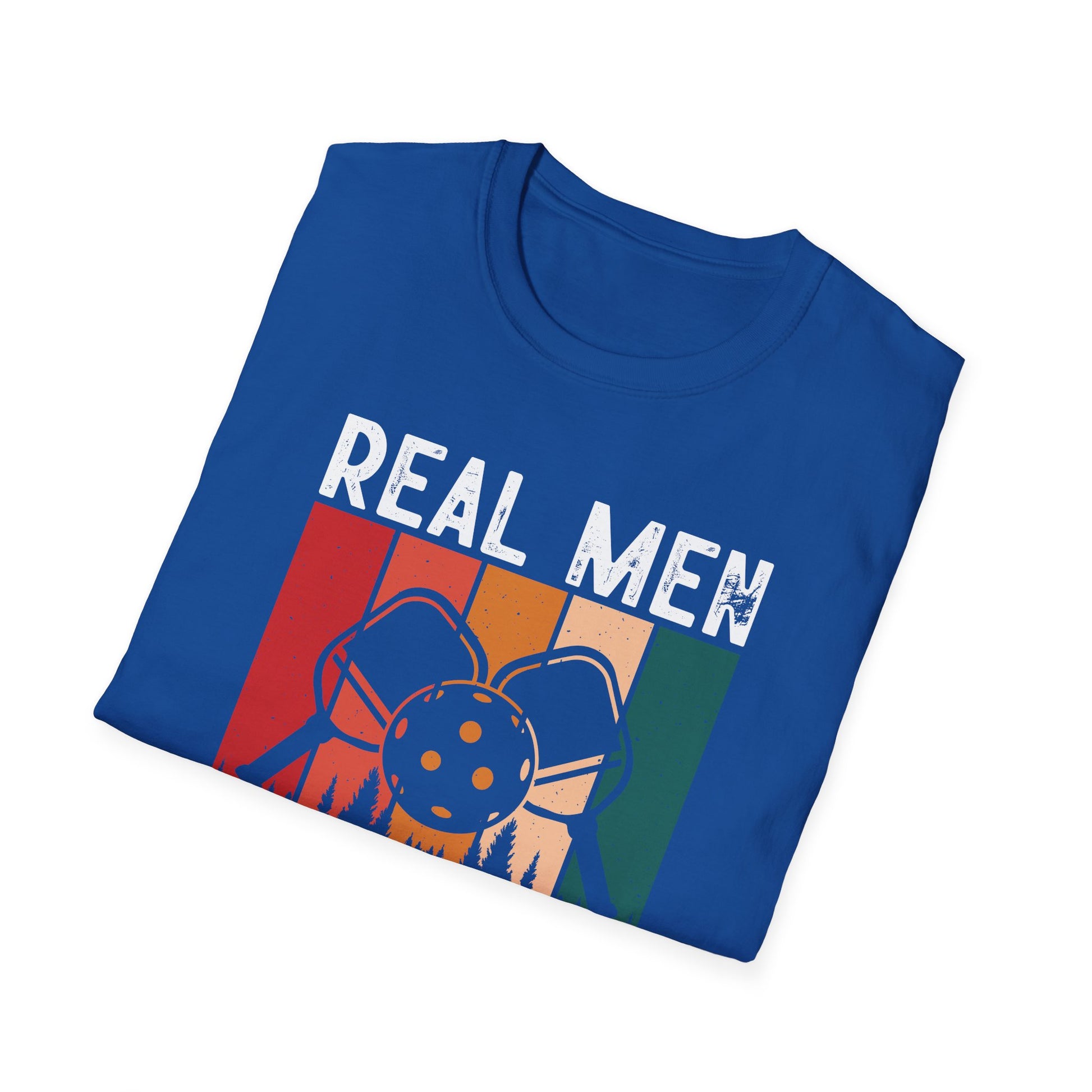 Men's Pickleball T-shirt - Real Men Stay Out of the Kitchen Retro