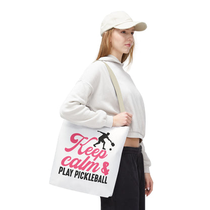Pickleball Stylish Tote Bag - Keep Calm & Play Pickleball