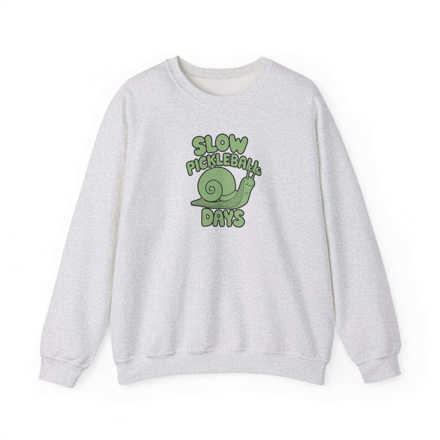 Women's Comfy Pickleball Sweatshirt - Slow Pickleball Days Gray