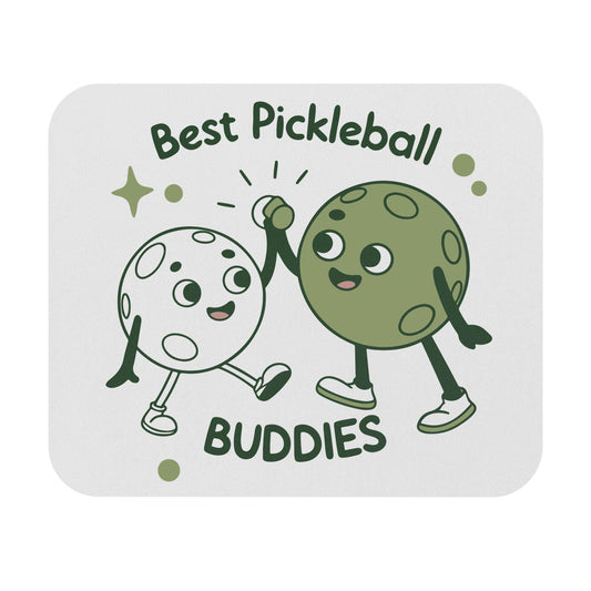 Pickleball Cute Mouse pad - Best Pickleball Buddies White