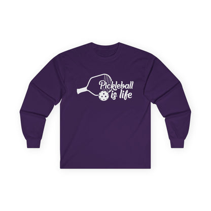 Women's Comfy Pickleball Long Sleeves top - Pickleball Is Life Purple
