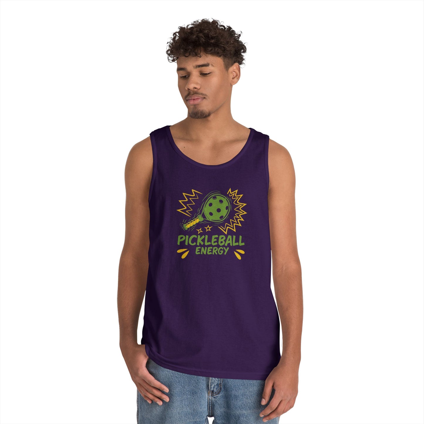 Men's Fun Pickleball Tank Top - Pickleball Energy