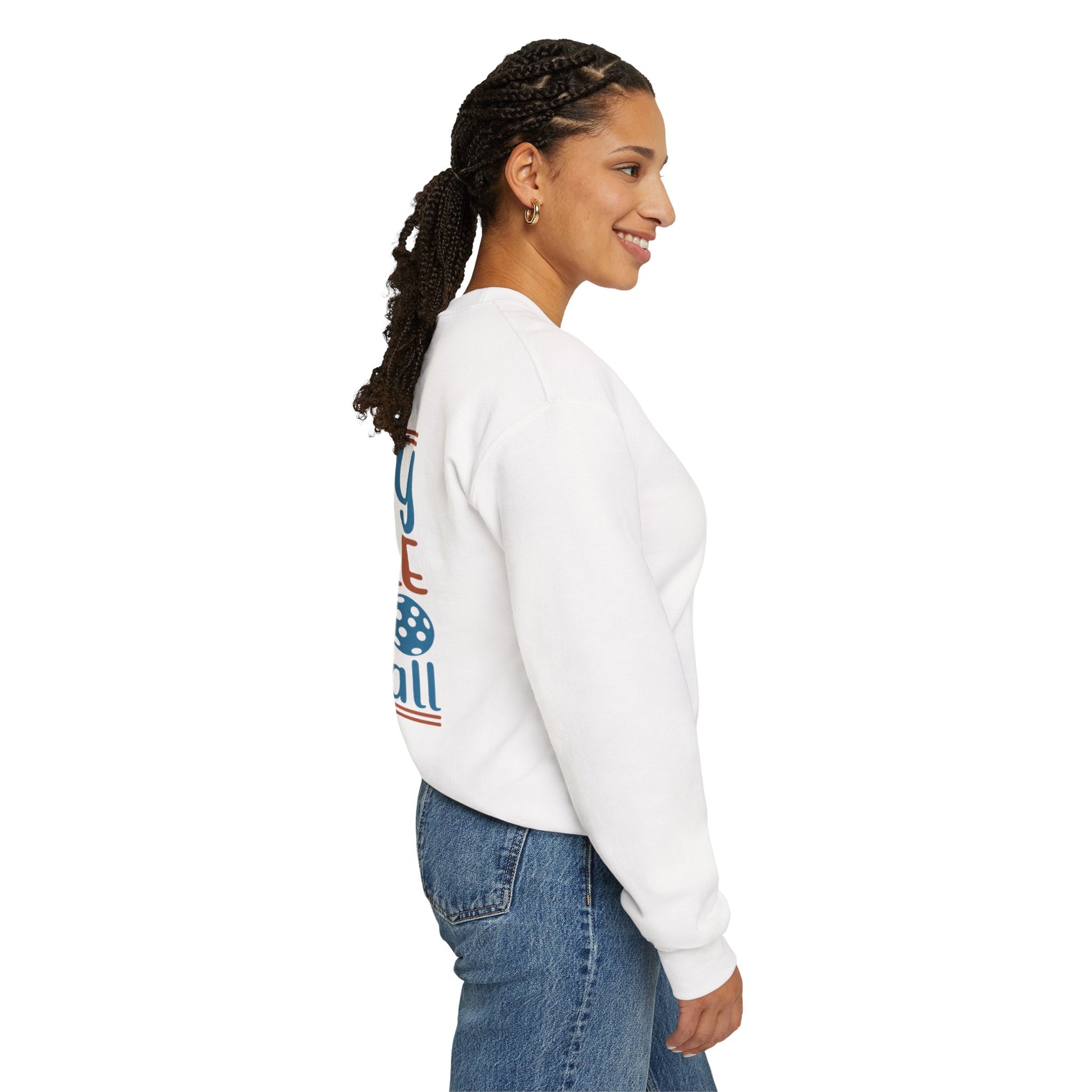 Women's Durable Pickleball Sweatshirt - Happy People Play Pickleball