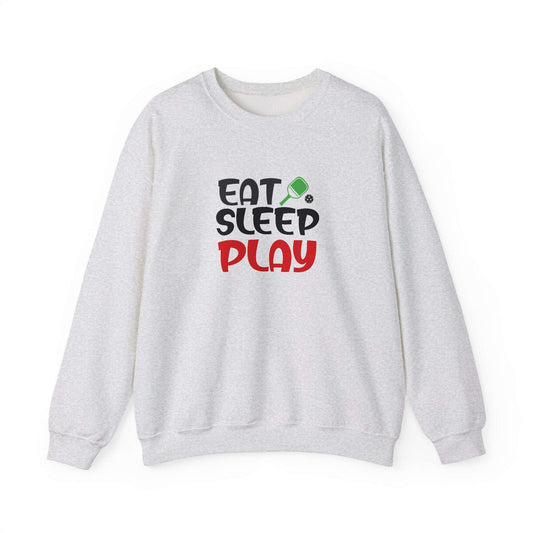 Men's Fun Pickleball Sweatshirt - Eat Sleep Play Grey