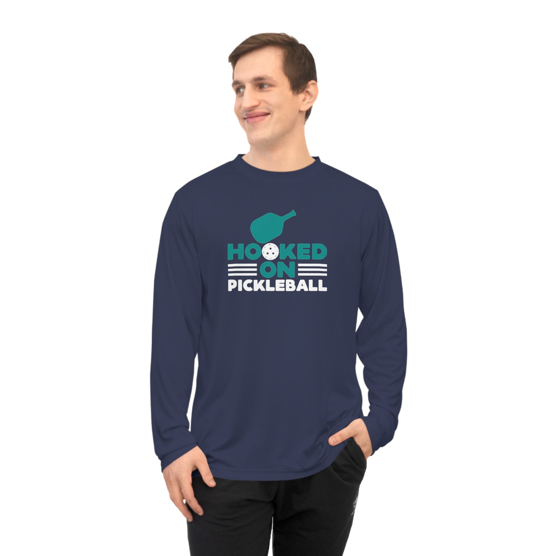 Men's Lightweight Pickleball Long Sleeves top - Hooked on Pickleball