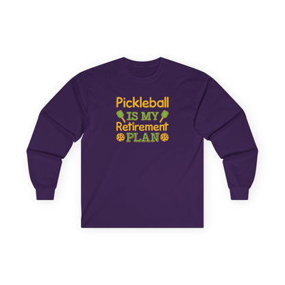 Women's Pickleball Long Sleeves top - Pickleball Is My Retirement Plan Purple