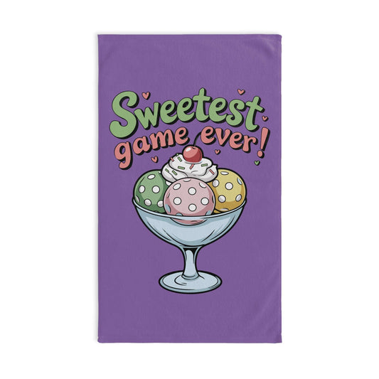 Pickleball Cheerful Hand Towel - Sweetest Game Ever 28" x 16"